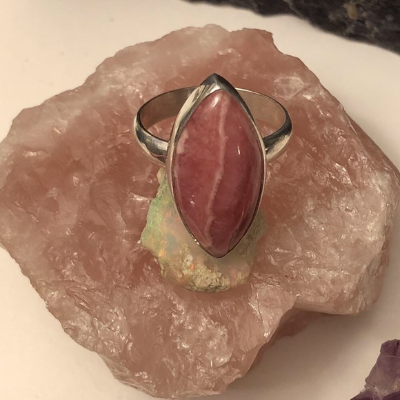 AlphaVariable Rhodochrosite Ring - Picture 2 of 7